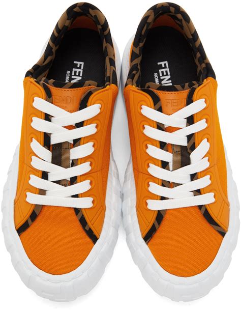 fendi sneaker orange|fendi sneakers price.